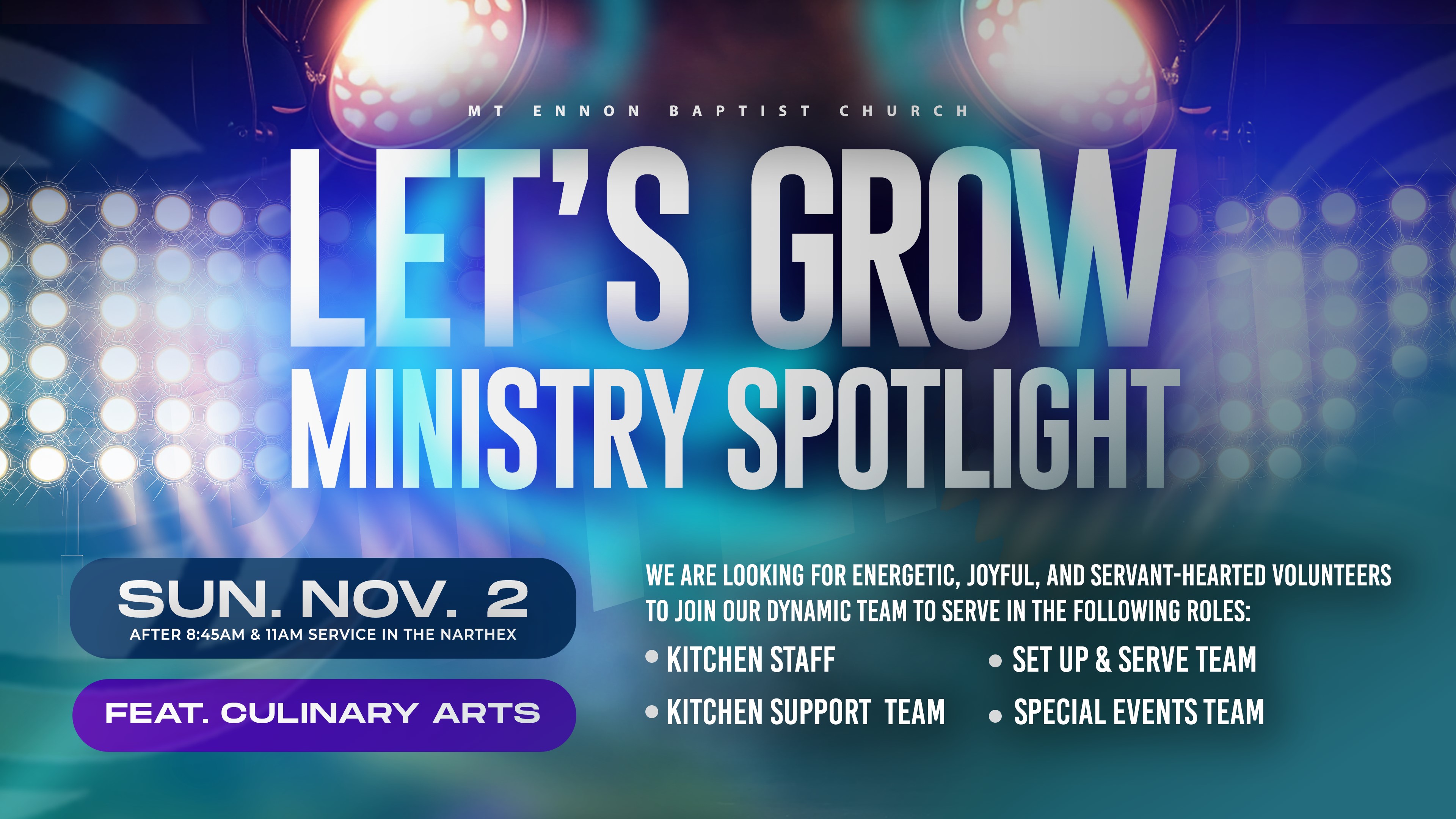 Let's Grow! Ministry Spotlight: Culinary Arts Mini